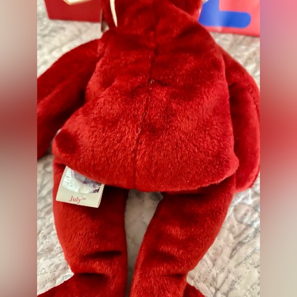🎈 JULY BIRTHDAY RETIRED COLLECTIBLE TY BEANIE BABY “JULY” BEAR! MWMT! - Picture 7 of 7